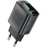 Зарядний пристрій USB-A 20W + Type-C cable A90 Fast Charger Black Acefast