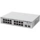 Комутатор Mikrotik CSS318-16G-2S+IN, 16x Gigabit Ethernet ports, 2x 10G SFP+ ports, 16 MB FLASH, SwO