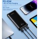 УМБ Choetech 20000mAh 45W PD3.0,QC3.0,USB-C,2хUSB-A 18W, Li-ion чорна