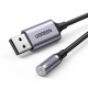 Звукова карта USB AUX jack, TRRS(Mic + Ear) KT0210 25 СМ Ugreen Чорна CM477