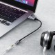 Звукова карта USB AUX jack, TRRS(Mic + Ear) KT0210 25 СМ Ugreen Чорна CM477