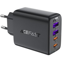 Зарядний пристрій 4xUSB 45W (2xUSB-C+2xUSB-A) Gan A61 Fast Charger Black Acefast