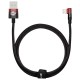 Кабель Baseus MVP 2 USB - Lightning, 2.4A, 1м Black/Red (CAVP000020)