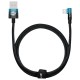 Кабель Baseus MVP 2 USB - Lightning, 2.4A, 1м Black/Blue (CAVP000021)