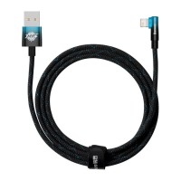 Кабель Baseus MVP 2 USB - Lightning, 2.4A, 2м Black/Blue (CAVP000121)