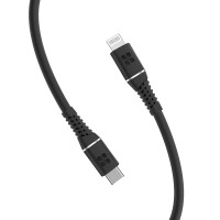 Кабель Promate USB Type-C - Lightning (M/M), 2.2 A, 20 W, 1.2 м, PowerLine-Ci120 Black (powerline-ci120.black)