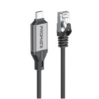 КабеКабель Promate USB Type-C - RJ-45, 5 м, Black (clink-rj45)