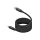 Кабель Promate USB Type-C - USB Type-C (M/M), 3 A, 60 W, 1.2 м, Springy Black (springy.black)