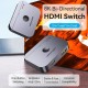 Switch HDMI 2.1 8K 60Hz 3D, HDCP HDR Dolby 7.1 перемикач двонаправлений 2 in 1 out  Vention