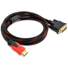 Кабель HDMI M - DVI 24M, 1.5 м, обплетення