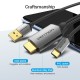 Кабель USB 3.1 Type-C M - HDMI M, 1.5m v.2.0 4K 60Hz USB Power Supply чорний Vention