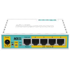 Маршрутизатор Mikrotik hEX PoE lite, 5xEt PoE ports, USB, 650MHz CPU, 64MB RAM, RouterOS L4