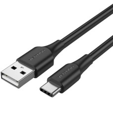 Кабель USB 2.0 AM-Type-C M, 0.5 м, 3.0A, (18W) PVC чорний Vention