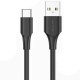 Кабель USB 2.0 AM-Type-C M, 0.5 м, 3.0A, (18W) PVC чорний Vention