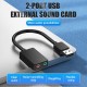 Звукова плата USB Vention Audio USB - 2х3,5 мм jack 0.15m