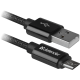 Кабель USB 08-03T PRO USB 2.0 Чорний, AM — MicroBM, 1м, 2.1A