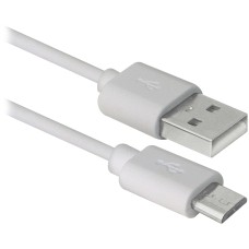 Кабель USB AM-micro BM, 3.0 м, білий, 08-10BH Defender