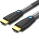 Кабель HDMI M - M, 8.0 м, V2.0, Engineering 4K 60Гц 18Gbps HD 7.1  PVC Black Vention