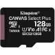 Memory card microSDXC 128Gb Kingston Canvas Select Plus 100R A1 C10, Retail + adapter