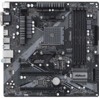 ASRock B450M Pro4 R2.0 (AM4/B450, 4*DDR4, 2xPCIex16, DVI-D/HDMI/VGA, 4xSATAІІІ, M.2, GLan, 8ch, mATX