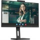 TFT 27" AOC Q27P3CW, QHD, IPS, 75Hz, 2xHDMI, DP, USB-C, RJ-45, USB-hub, webcam, HAS, Pivot, колонки