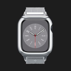 Чохол-ремінець Spigen Metal Fit Pro для Apple Watch 44/45mm (Silver) (ACS04584)