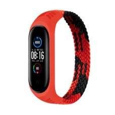 Ремінець BeCover Elastic Nylon Style для Xiaomi Mi Smart Band 5/Mi Smart Band 6 Size S Black/Red (706135)