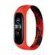 Ремінець BeCover Elastic Nylon Style для Xiaomi Mi Smart Band 5/Mi Smart Band 6 Size M Black/Red (706146)