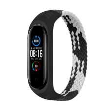 Ремінець BeCover Elastic Nylon Style для Xiaomi Mi Smart Band 5/Mi Smart Band 6 Size S Black/White (706136)