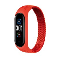 Ремінець BeCover Elastic Nylon Style для Xiaomi Mi Smart Band 5/Mi Smart Band 6 Size S Red (706144)