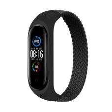 Ремінець BeCover Elastic Nylon Style для Xiaomi Mi Smart Band 5/Mi Smart Band 6 Size S Black (706145)