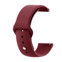 Силіконовий ремінець BeCover для Samsung Galaxy (20mm)/Watch 5/ Watch 4 40/44mm/Watch 4 Classic 42mm/Watch Active/Active 2 40/44mm/Watch 3 41mm/Gear S2/Classic/Gear Sport Dark Red (706169)