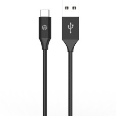 Кабель USB AM-Type-C M, 1.0м, чорний, обплетення, DHC-TC102 HP