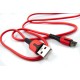 Кабель Dengos USB - micro USB (M/M), 1 м, Red (PLS-M-IND-SOFT-RED)