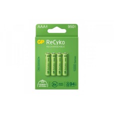 Акумулятори GP Recyko 1000 Series AAA/HR03 NI-MH 950mAh BL 4 шт