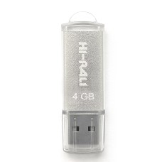 Флеш-накопичувач USB 4GB Hi-Rali Rocket Series Silver (HI-4GBVCSL)