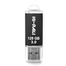 Флеш-накопичувач USB3.0 128GB Hi-Rali Rocket Series Black (HI-128GBVC3BK)