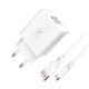 Зарядний пристрій SkyDolphin SC30V (2USB, 2.1A) White (MZP-000114) + кабель microUSB