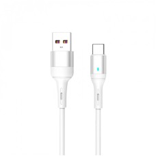 Кабель SkyDolphin S06T LED Smart Power USB -  USB Type-C (M/M), 1 м, White (USB-000556)