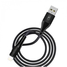 Кабель SkyDolphin S49L LED Aluminium Alloy USB - Lightning (M/M), 1 м, Black (USB-000567)