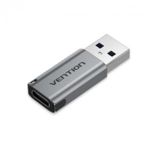 Адаптер Vention USB - USB Type-C V 3.0 (M/F) Gray (CDPH0)