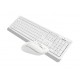 Комплект (клавіатура, миша) бездротовий A4Tech FG1012 White USB