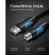 Кабель для принтера Vention USB - USB Type-B (M/M), 5 м, Black (VAS-A16-B500)