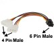 Кабель живлення для відеокарти  6-pin to 2x4-pin F Molex