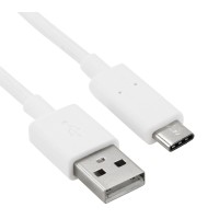 Кабель USB AM-Type-C M, 1.0м, білий