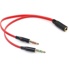 Перехідник аудіо Jack 3.5mm F 4pin -> 2 Jack 3.5mm M (Audio+MIC)