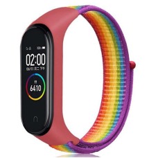 Ремінець BeCover Nylon Style для Xiaomi Mi Smart Band 7 Red-Rainbow (707669)