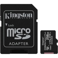 Memory card microSDXC 256GB Kingston Canvas Select Plus UHS-1 A1 Class 10, Retail + adapter SD