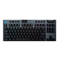 Клавiатура бездротова Logitech G915 TKL Lightspeed Wireless RGB Mechanical Carbon Clicky Switch (920-009537)