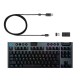 Клавiатура бездротова Logitech G915 TKL Lightspeed Wireless RGB Mechanical Carbon Clicky Switch (920-009537)